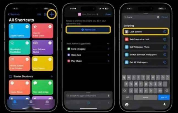 元氏苹果14锁屏维修店分享iPhone14升级iOS16.4后如何创建锁屏快捷方式 